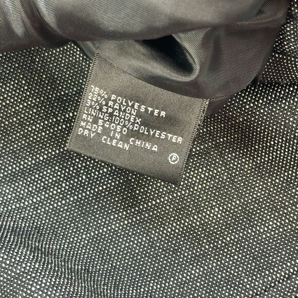 Anne Klein Skirt Suit Women 8P Petite Black White Belt Career Office Corp - Picture 6 of 11